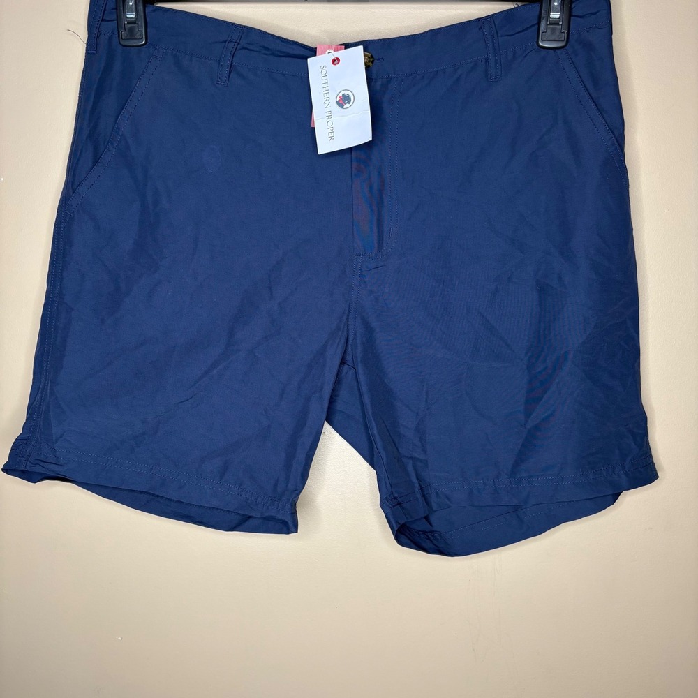 NEW Southern Proper Mens Proper Navy Performance Shorts Size Large